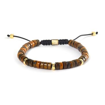 Alexander Lynggaard Tigerøje flettet armbånd - 6 mm