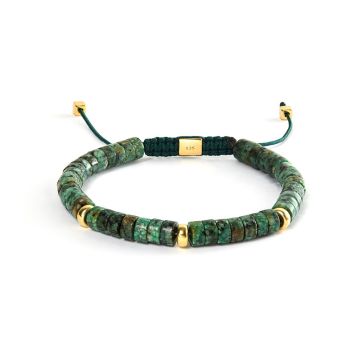 Alexander Lynggaard Amazon flettet armbånd med afrikansk turkis - 6 mm