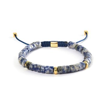 Alexander Lynggaard Blue Spot Jasper flettet armbånd - 6 mm