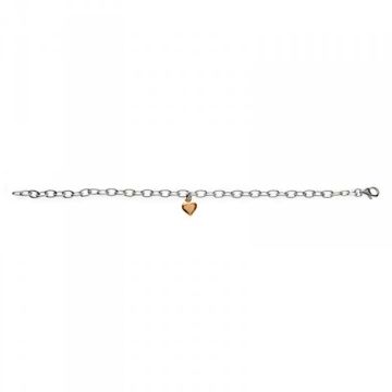 Børnearmbånd i sølv med 8 kt. hjerte vedhæng