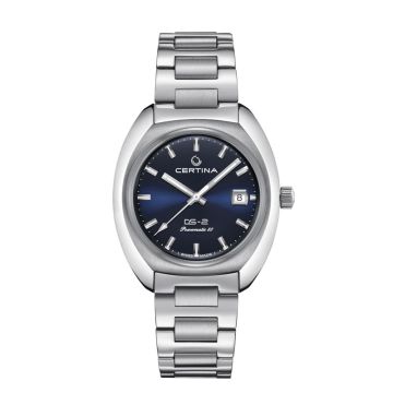 Certina DS 2 Automatic herreur i stål - Blå Skive - Lænke