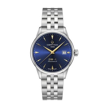 Certina DS-1 herreur i stål med blå urskive -Automatik