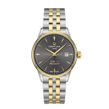 Certina DS-1 herreur i tofarvet stål med grå urskive -Automatik