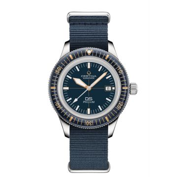 CERTINA DS PH200M Powermatic 80 armbåndsur med blå skive og nylonrem