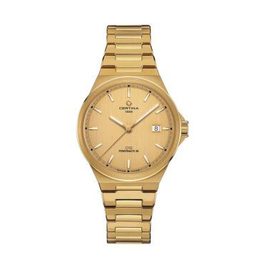 Certina DS 7 Automatic Powermatic 80 herreur i guldfarvet stål med guldfarvet lænke