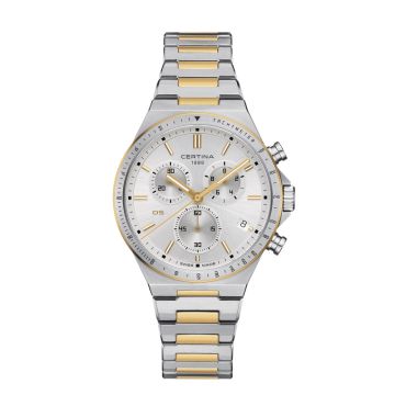 Certina DS 7  herreur i stål med tofarvet lænke