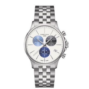 Certina DS-8 herreur i titanium med blå urskive
