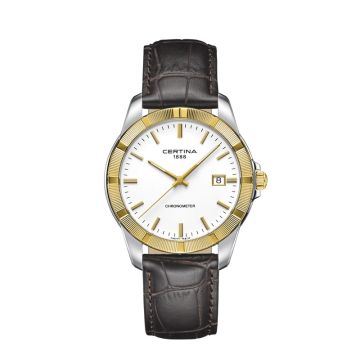 CERTINA DS Jubilee herreur i stål med guldkrans Ø40