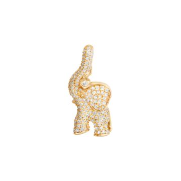 OLE LYNGGAARD COPENHAGEN Elephant pavé charm i  18 kt. guld med 260 brillant (opluk)