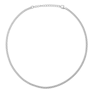 ByBiehl Curb halskæde i mat sølv