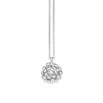 Flora Danica Dildblomst halskæde med vedhæng i sølv