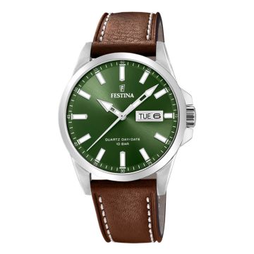 Festina Dag/Dato herreur med grøn skive - Ø41