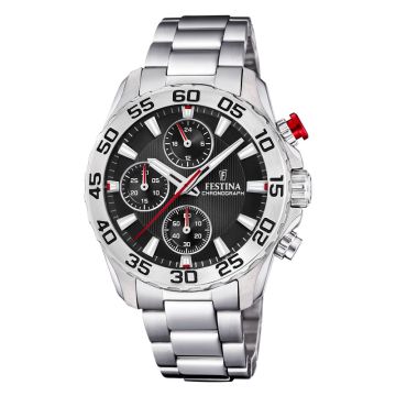 Festina Sport ur i stål med sort urskive