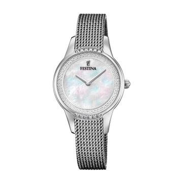 Festina Mademoiselle dameur i stål med perlemor urskive