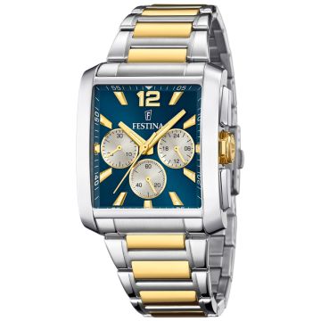 Festina Herreur Chrono Timeless, Blå skive, Bicolor