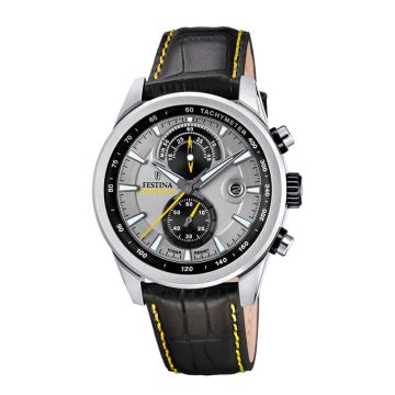 Festina Timeless Chrono herreur i stål med grå urskive