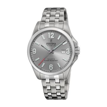 Festina Titanium herreur i titanium med grå urskive