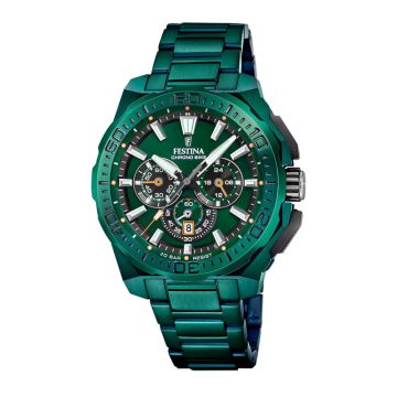 Festina Chrono Bike Special Edition herreur i grøn med lænke og ekstra rem - Ø45,5