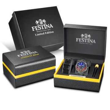 Festina Limited Denmark Edition 250 herreur med multifarvet skive og ekstra rem - Ø45,5