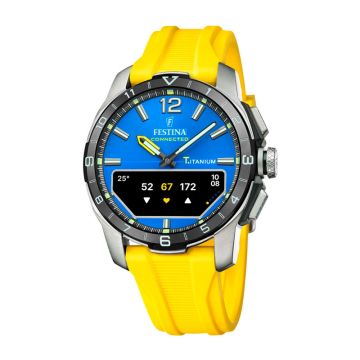 Festina Connected herreur i titanium med blå urskive