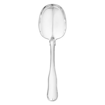 Georg Jensen Dobbelt Riflet Serveringsske, sølv