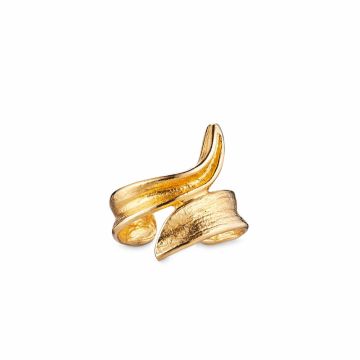 Flora Danica Græs ear cuff i guldbelagt sølv