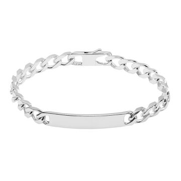 ID Pladearmbånd i sølv, 7 mm