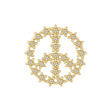 ByBiehl Imagine peace forgyldt vedhæng med zirkoner 