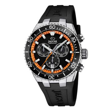 Jaguar Executive herreur i stål med chronograf og sort skive