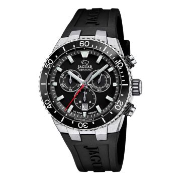 Jaguar Executive herreur i stål med chronograf og sort skive