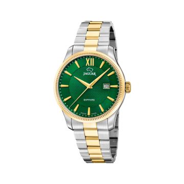 Jaguar Acamar Classic herreur i tofarvet stål med grøn skive - Ø40