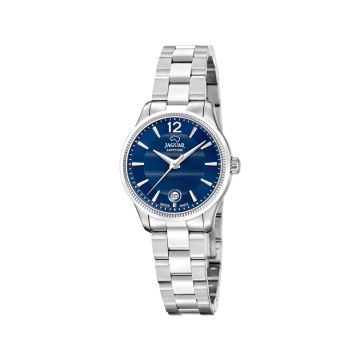 Jaguar Acamar Classic dameur i stål med blå skive - Ø29