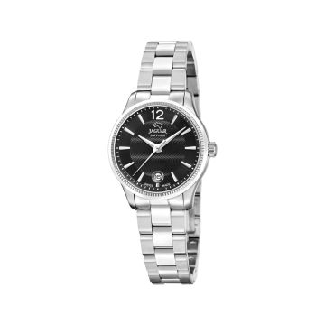 Jaguar Acamar Classic dameur i stål med sort skive - Ø29