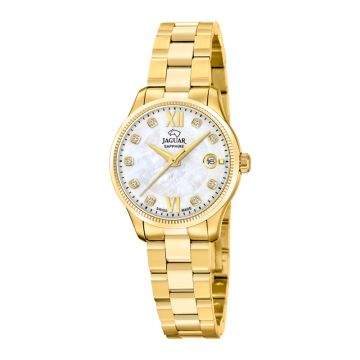 Jaguar Acamar dameur i guldfarvet med persemorsskive
