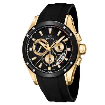  Jaguar Special Edition chrono armbåndsur i guldfarvet stål med sort skive