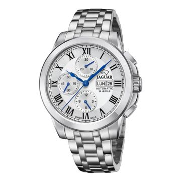 Jaguar Automatico herreur i stål  med sølvfarvet urskive