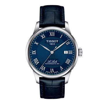 Tissot Le Locle Automatic herreur med blå skive og rem - Ø39 mm