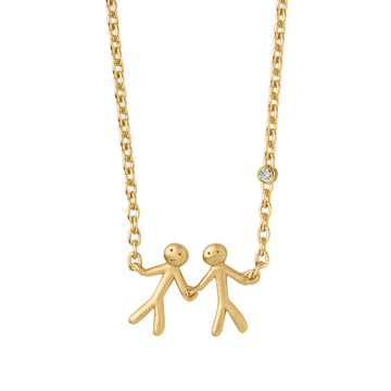 ByBiehl My Love together 2 halskæde i forgyldt