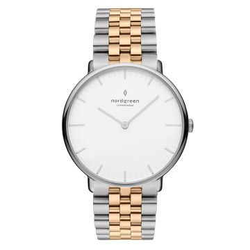 Nordgreen Native i tofarvet stål med hvid skive Ø36