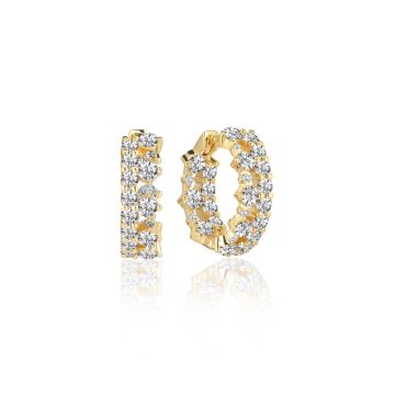 Sif Jakobs Livigno Creolo Piccolo øreringe i forgyldt med zirkonia