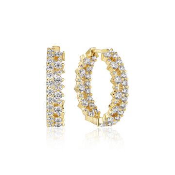 Sif Jakobs Livigno Creolo Grande øreringe i forgyldt med zirkonia