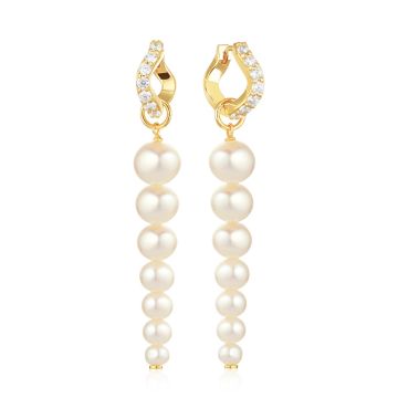 Sif Jakobs Ponza Sette øreringe i forgyldt med zirkonia