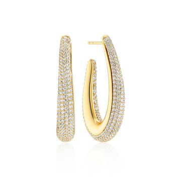 Sif Jakobs Goccia Piccolo øreringe i forgyldt med zirkonia