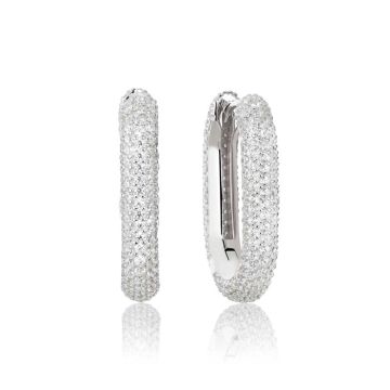Sif Jakobs Capri Medio øreringe i sølv med hvide cubic zirkoner