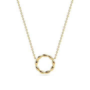 Sif Jakobs Essenza Gocciolina Circolo halskæde i guldbelagt