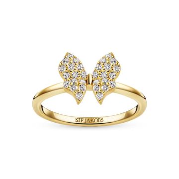 Sif Jakobs Farfalla ring i guldbelagt med cubic zirkonia 