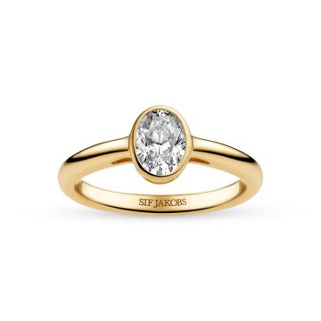 Sif Jakobs Sardinien Ovale Piccolo ring i forgyldt med zirkonia