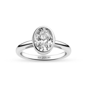 Sif Jakobs Sardinien Ovale Grande ring i sølv med zirkonia