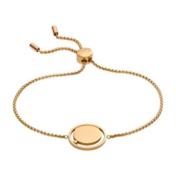 Skagen Katrine armbånd med cirkel, guldfarvet