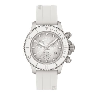 Tissot Seastar 1000 ur i hvid med siliconerem - Ø38mm